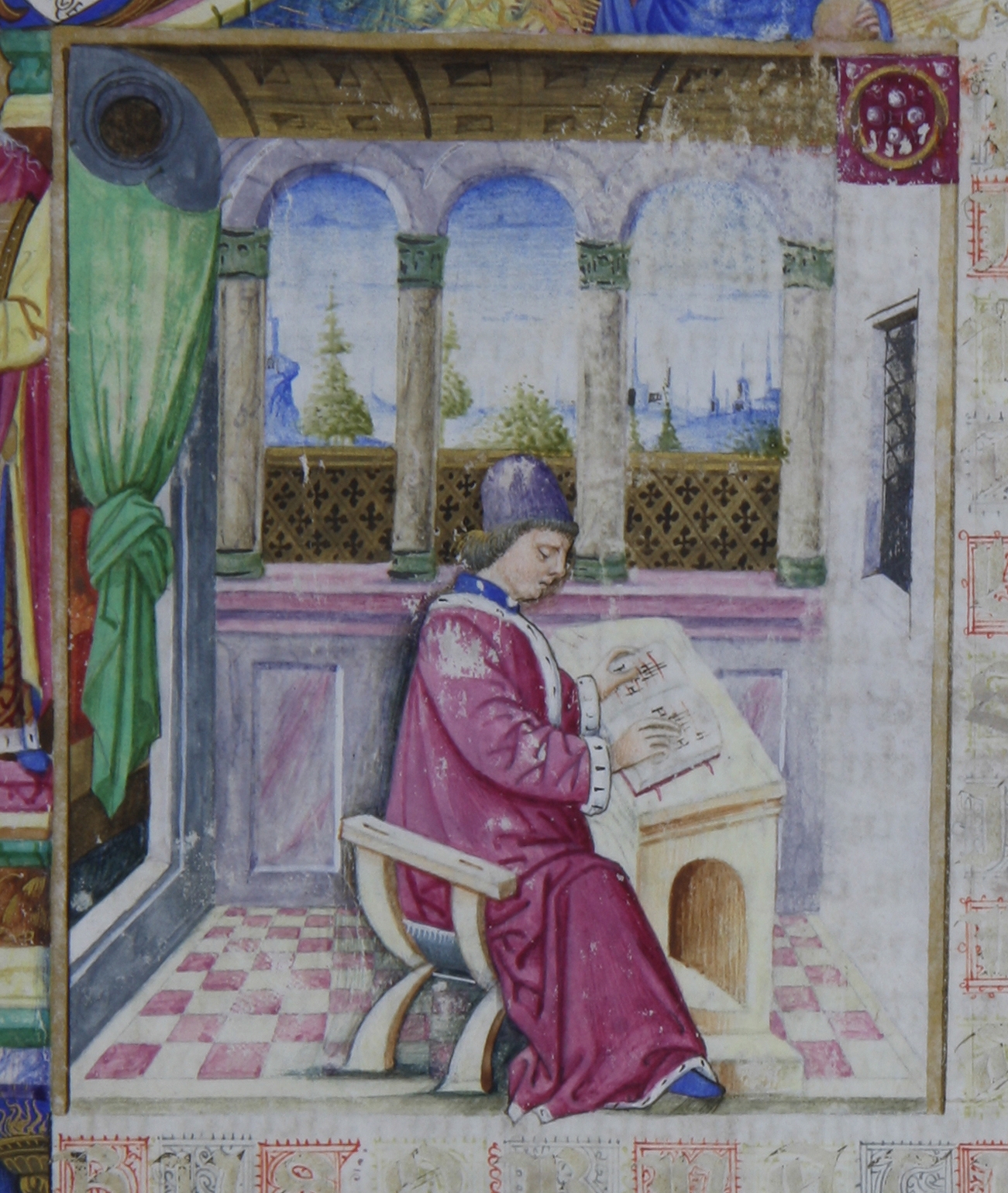 Universitat de València, Biblioteca Històrica, MS 835, fol. 2r: frontispiece (detail). Source: Universitat de València, Biblioteca Històrica.